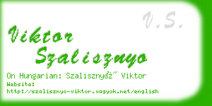 viktor szalisznyo business card